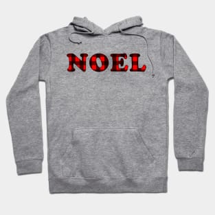 'Noel' Phrase in Buffalo Plaid Hoodie